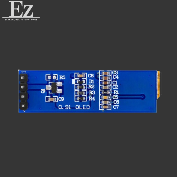 0.91" 128x32 I2C SSD1306 OLED Display – 4-Pin Blau